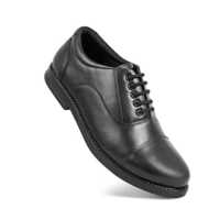 Men's Oxford Police Shoes - Color: Black