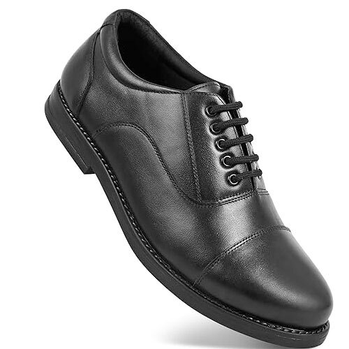 Men's Oxford Police Shoes, Black, Formal Leather