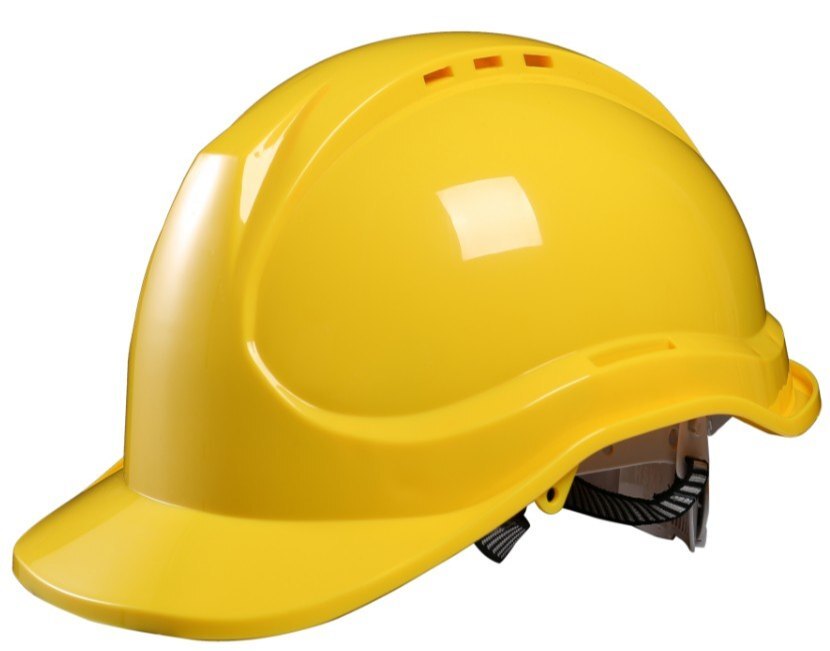 Head Protector - HDPE Material, One Size, Yellow Color, 300g Weight | Impact Resistant EN 397, ANSI Z89.1 Certified for High-Risk Environments