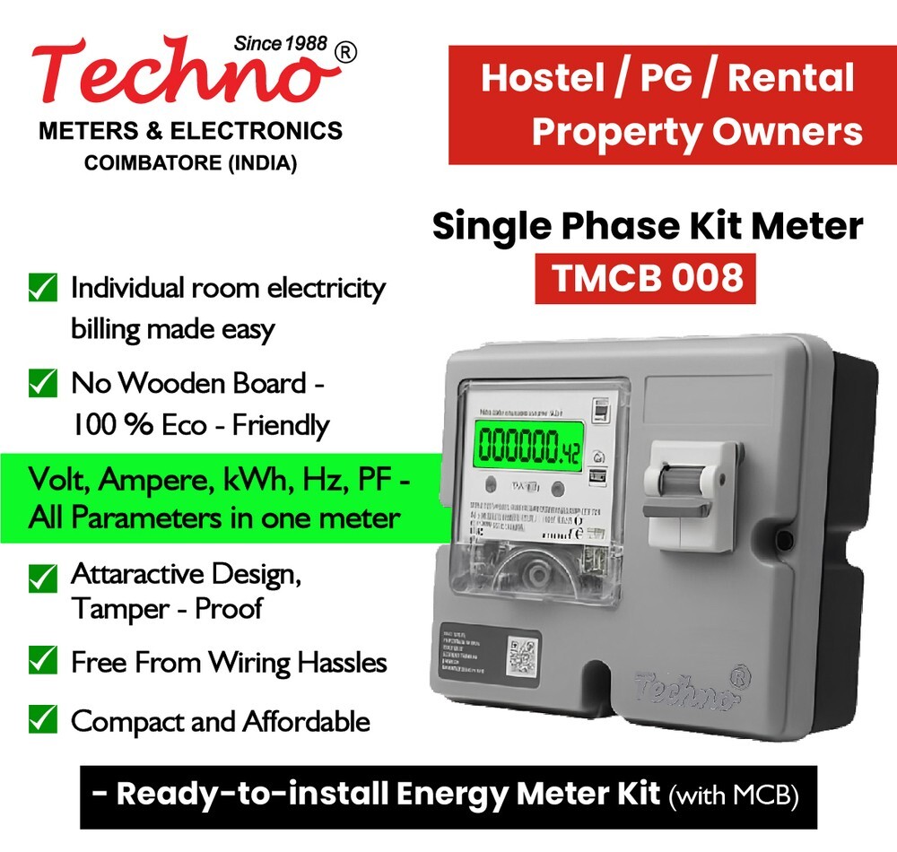 Single Phase Electrical Meter For Pg - Accuracy: Class 1