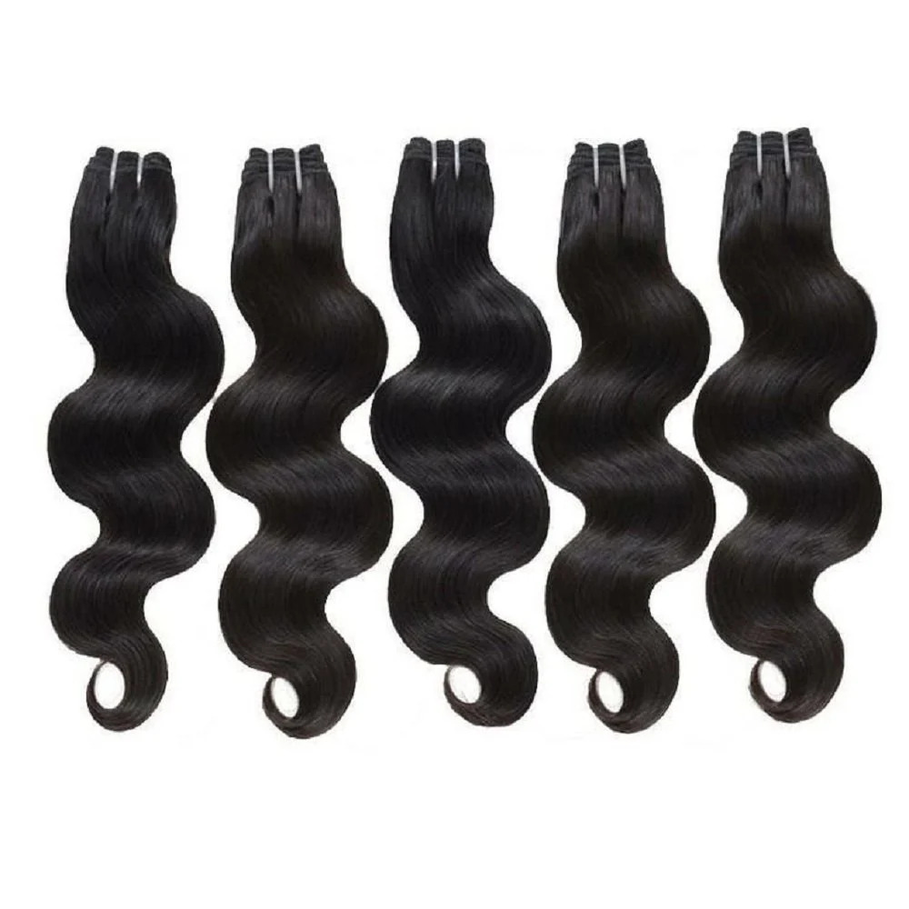 Body Wave Raw Human Hair Extensions, 18 inch