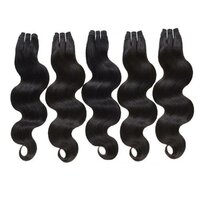 Body Wave Raw Human Hair Extensions, 18 inch