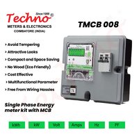 Techno Single Phase Energy Meter With Box And Mcb