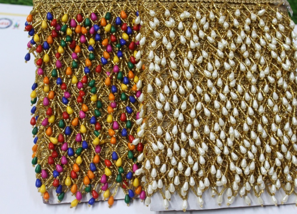 Multi Latkan Lace - Decoration Material: Beads