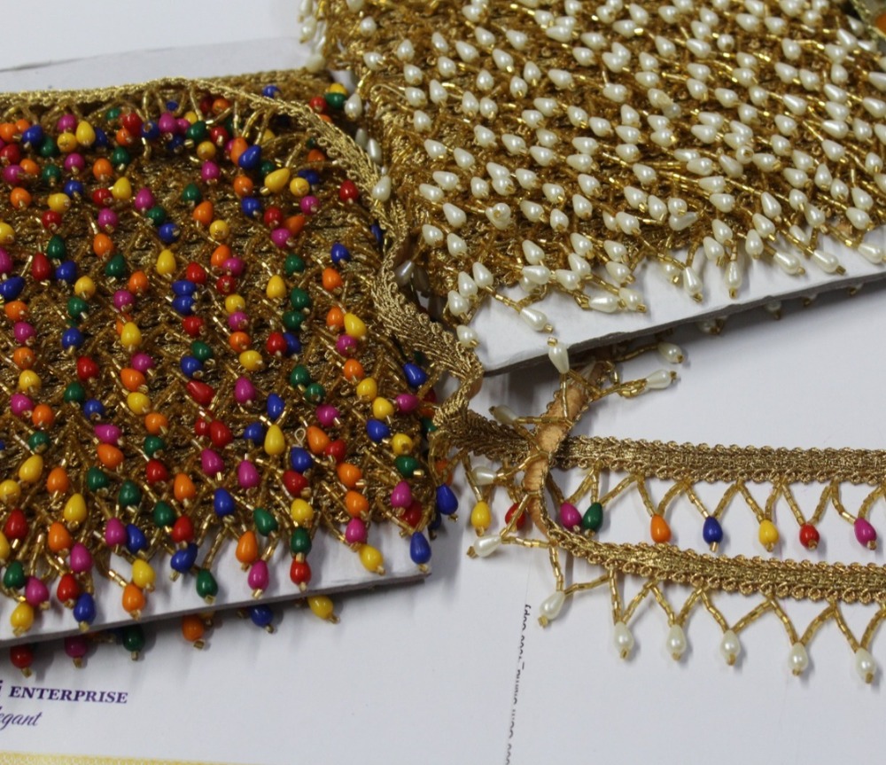 Multi Latkan Lace - Decoration Material: Beads