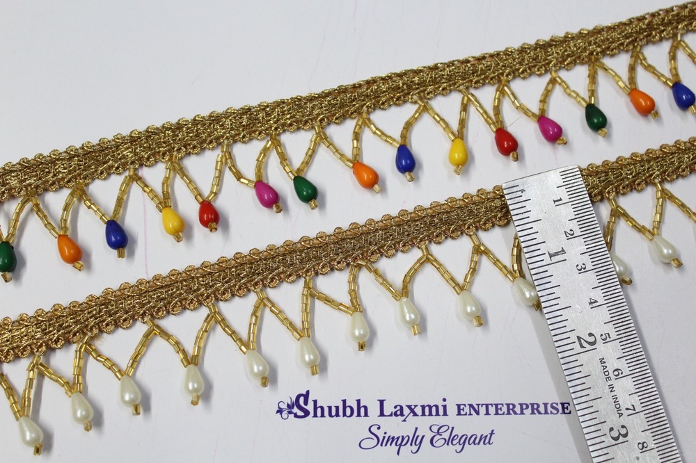 Multi Latkan Lace - Decoration Material: Beads