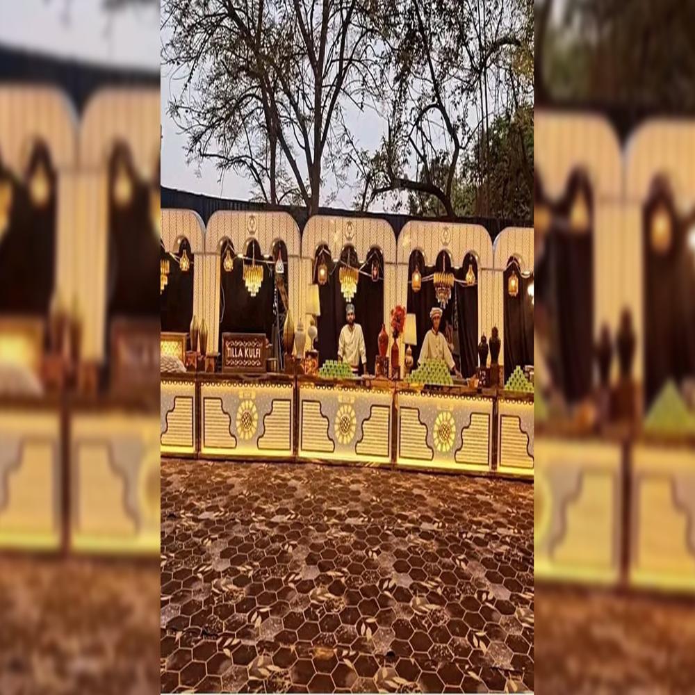 Long buffet wedding counter