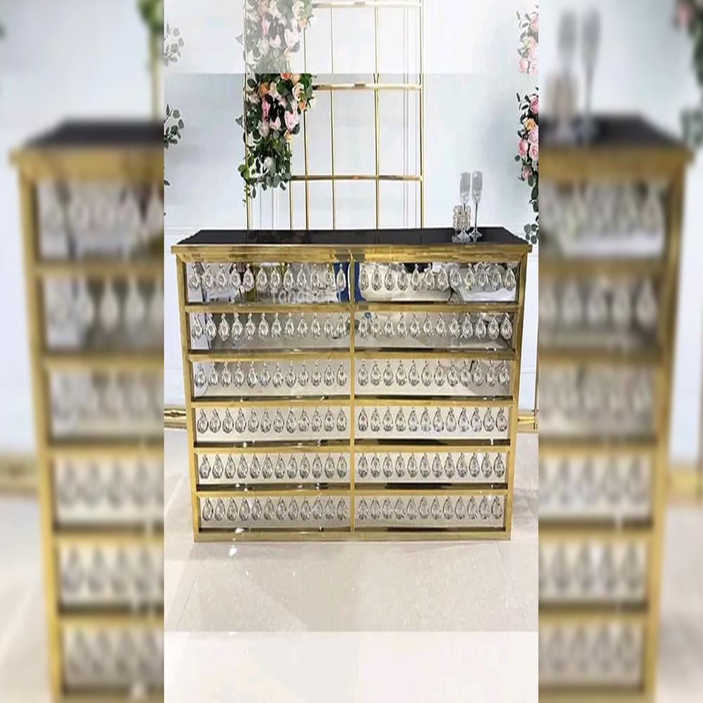 Long Buffet Wedding Counter - Material: Stainless Steel