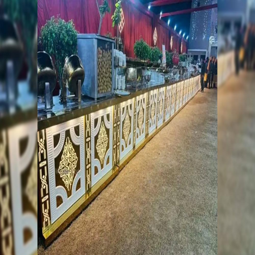 Long Buffet Wedding Counter - Material: Stainless Steel