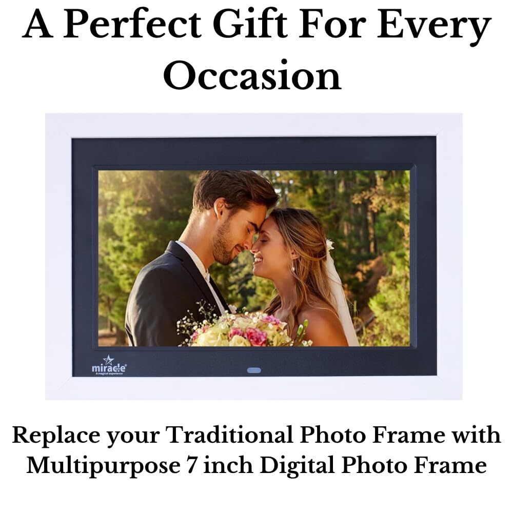 7 Inch IPS  Wooden Digital Photo Frame
