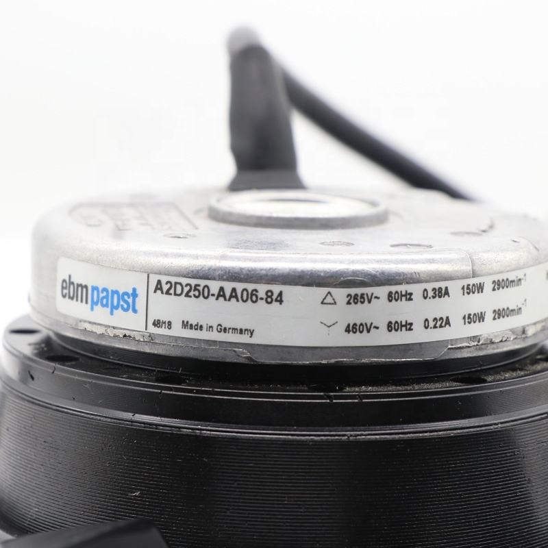 ebmpapst A2D250-AA06-84 230V AC 150W 0.38A 250mm 2900RPM Outer Rotor Ball Bearing Inverter Spindle Motor Axial Cooling Fan