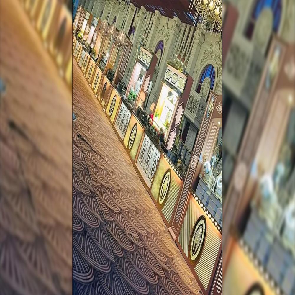 Artistic wedding setup counter