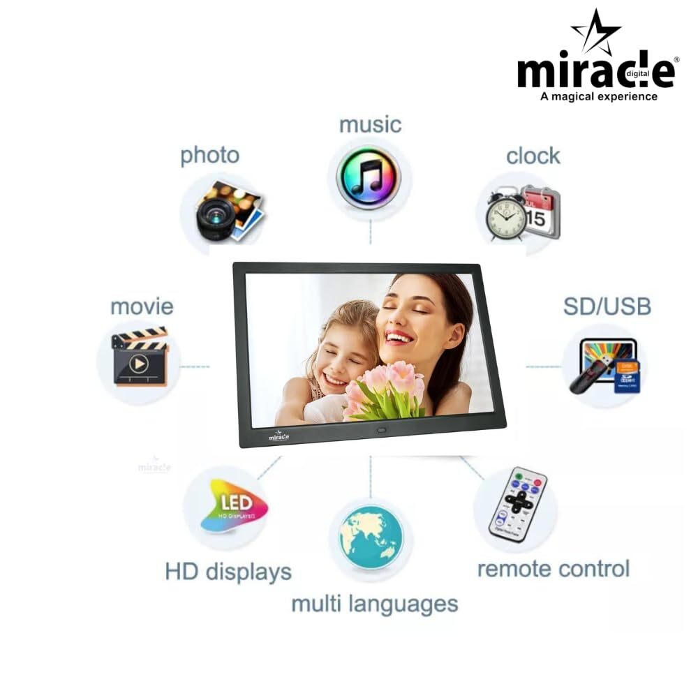 17 Inch Hdmi Digital Photo Frame - Color: Black