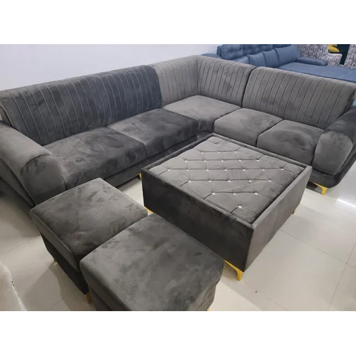 Black L Shape Sofa Set' - Feature: Eco-friendly