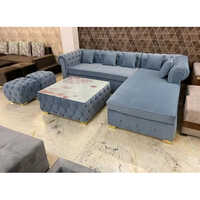 Grey L Shape Sofa Set