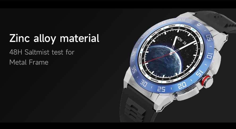 Alpha Pro Silver Silicone belt Smart Watch