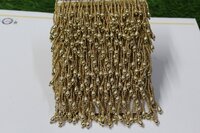 Fancy Golden Moti Latkan Lace