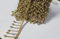 Fancy Golden Moti Latkan Lace