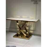 Antique Console Table - Color: White Golden