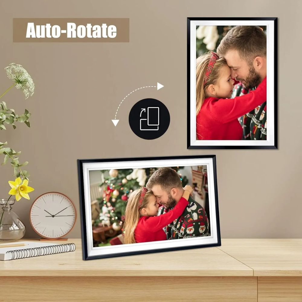 15.6 Inch Wifi Digital Photo Frame - Color: White & Black