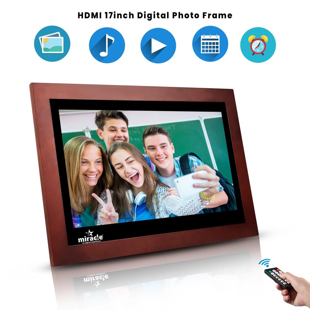 17 inch HDMI Wooden digital photo frame