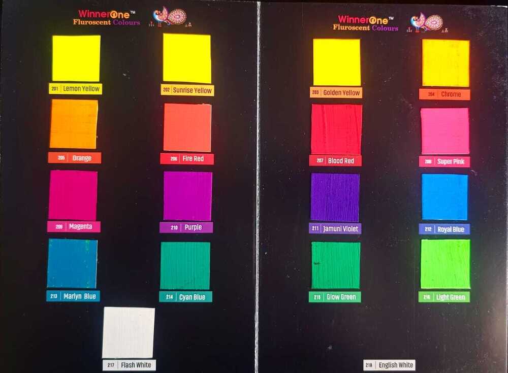 Acrylic Fluorescent Colours - Application: Fabric