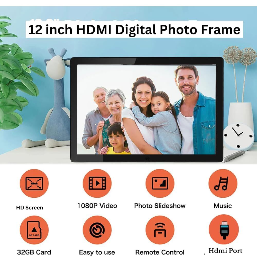 12 Inch Hdmi Frame - Color: Black