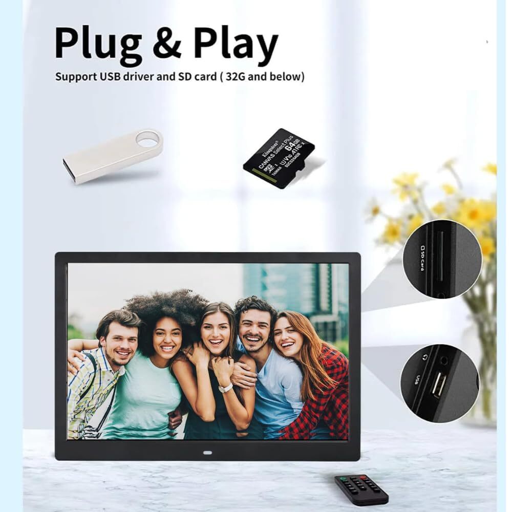 12 Inch Hdmi Frame - Color: Black