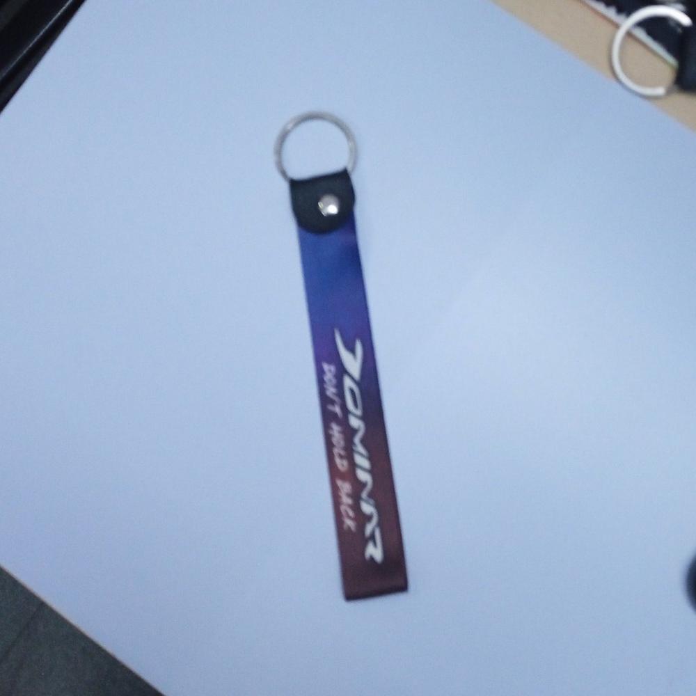 25MM DOMINAR Satin Keychain with Ca-rbiner and Flat Challa Ring