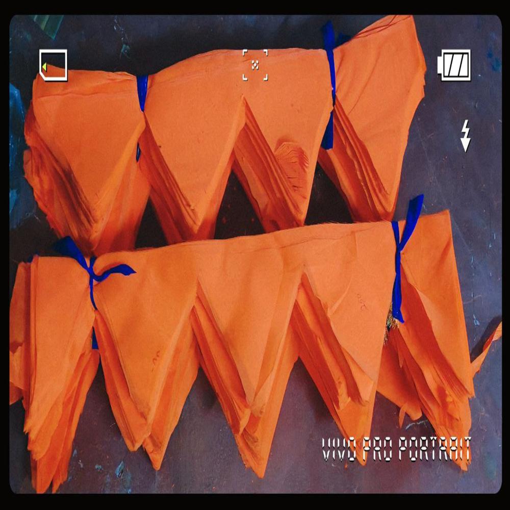 Orange Fabric Bunting Flag 100MTR pack