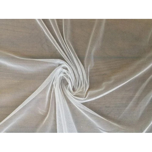 Mono Nylon Soft Net Fabrics - Color: White