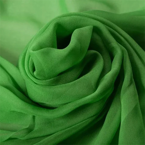 Plain Georgette Fabrics - Color: Green