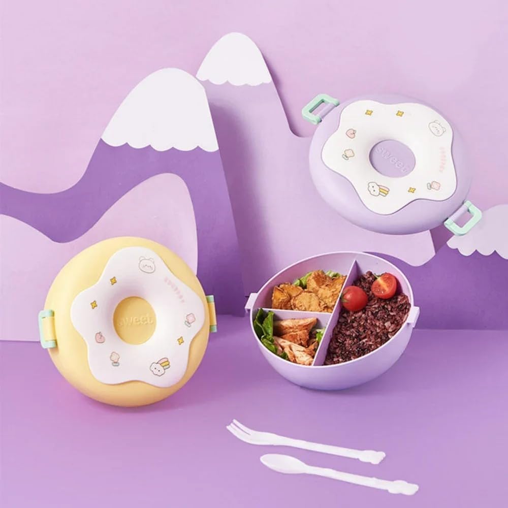Donut Shape Lunch Box - Capacity: 700 Milliliter (Ml)