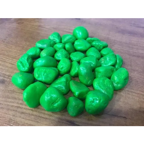 Green Colour Pebble Stone
