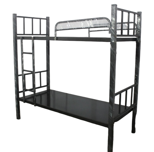 Iron Double Bunk Bed - Color: Black