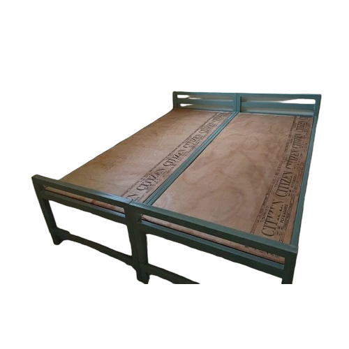 Ms Single Cot Bed With Plywood Top - Color: Black