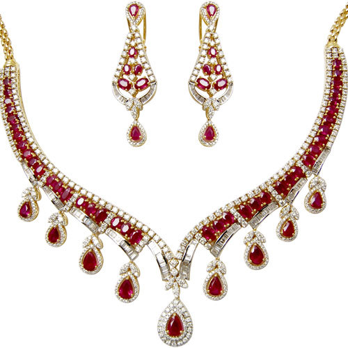 Ruby Stone Necklace Designs Gender: Women'S