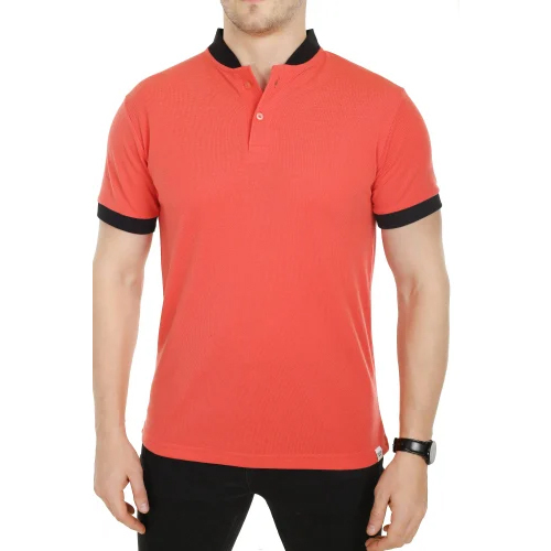Mens Gajari Chinese Collar T Shirt