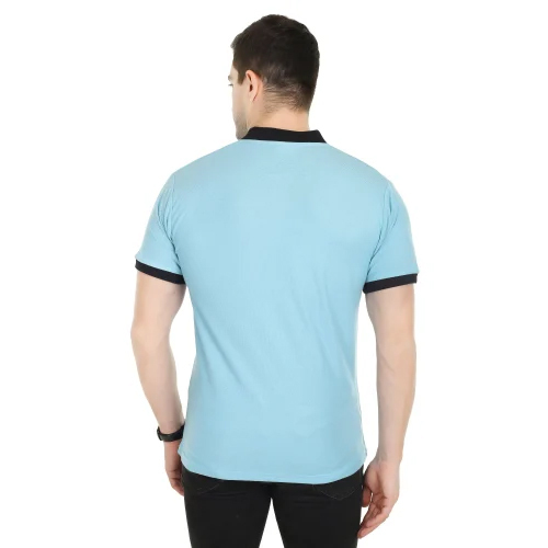 Spun Matty Polyester Chinese Coller T Shirt