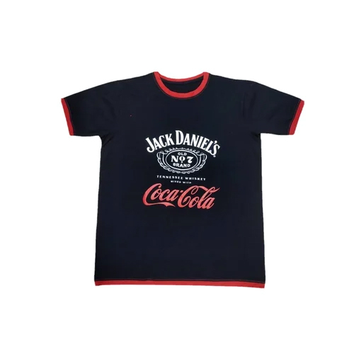 Round Neck T Shirt - Color: Black