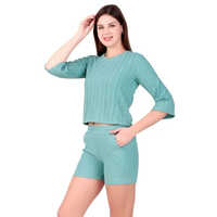 Ladies Sky Blue Cord Set