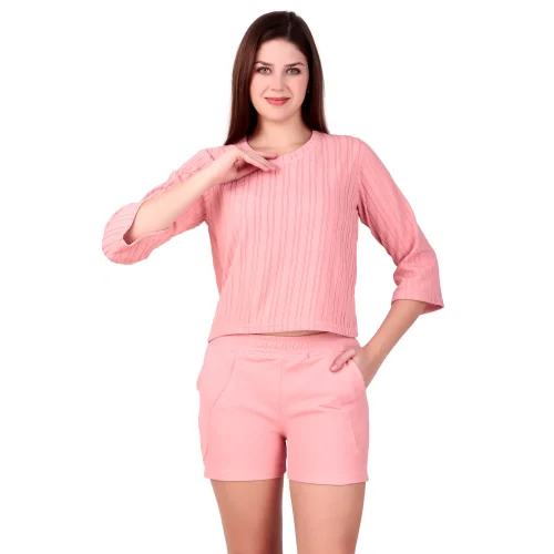 Ladies Pink Cord Set