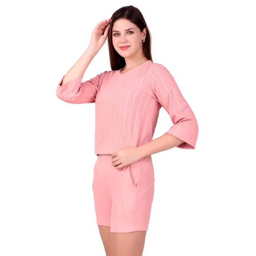 Ladies Pink Cord Set