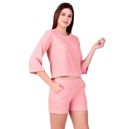 Ladies Pink Cord Set