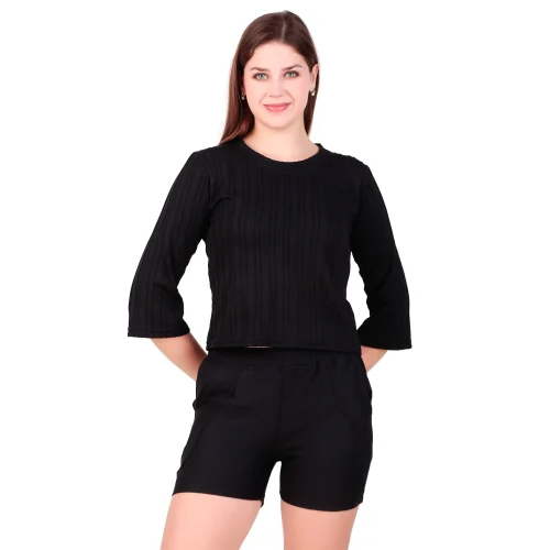 Ladies Black Cord Set