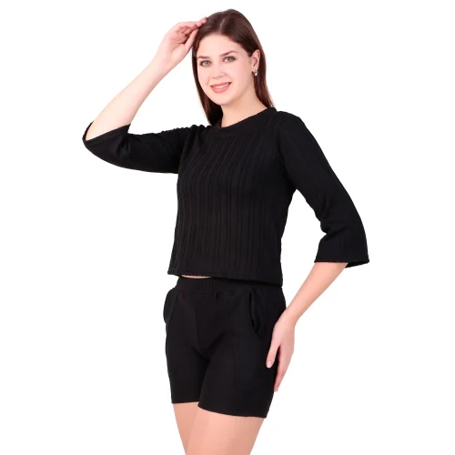 Ladies Black Cord Set