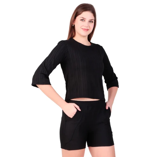 Ladies Black Cord Set