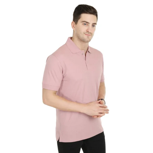 95% Cotton 5% Lycra Matty Fabric Bio Wash Polo T Shirt