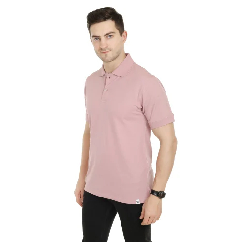 95% Cotton 5% Lycra Matty Fabric Bio Wash Polo T Shirt