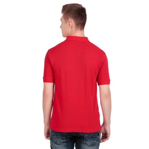 Red Cotton Matty Polo T Shirt